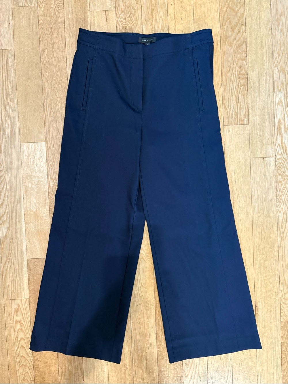 Ann Taylor Navy Wide-Leg Pants - Picture 2 of 11